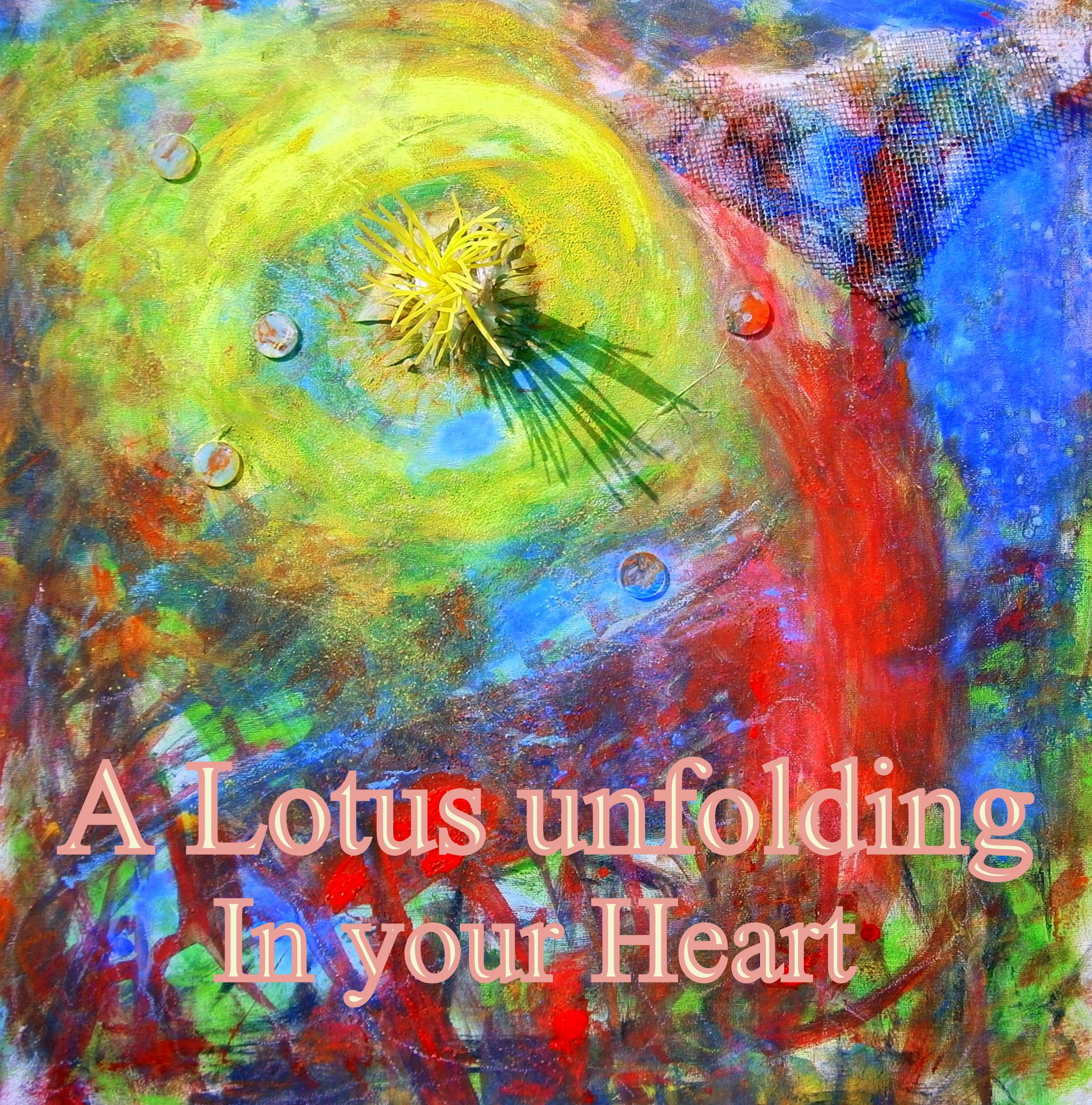 A Lotus unfolding In your Heart - Cosmic Art Card depicting emotional essence