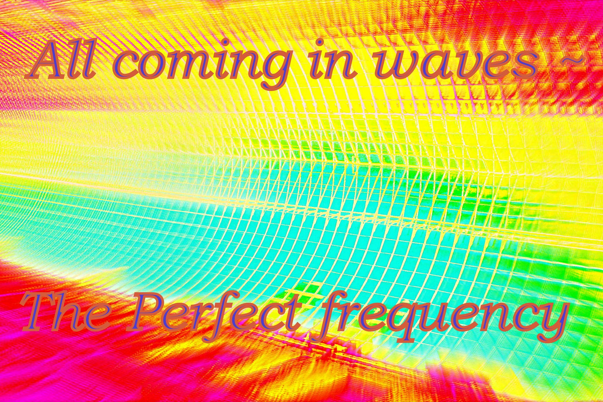 All coming in waves The Perfect frequency - Cosmic Art Card