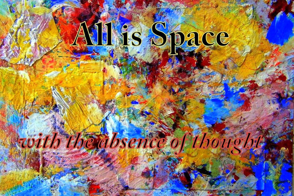 All is Space with the absence of thought - Cosmic Art Card featuring cosmic elements