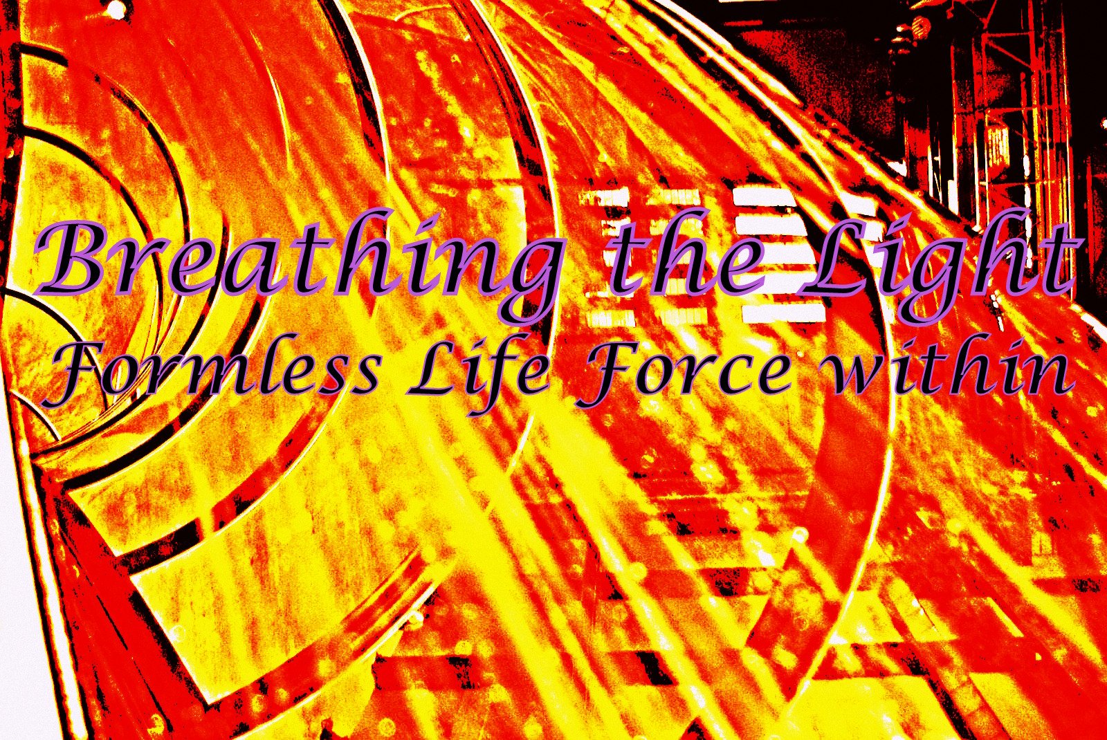 Breathing the Light Formless Life Force within - Cosmic Art Card with celestial imagery