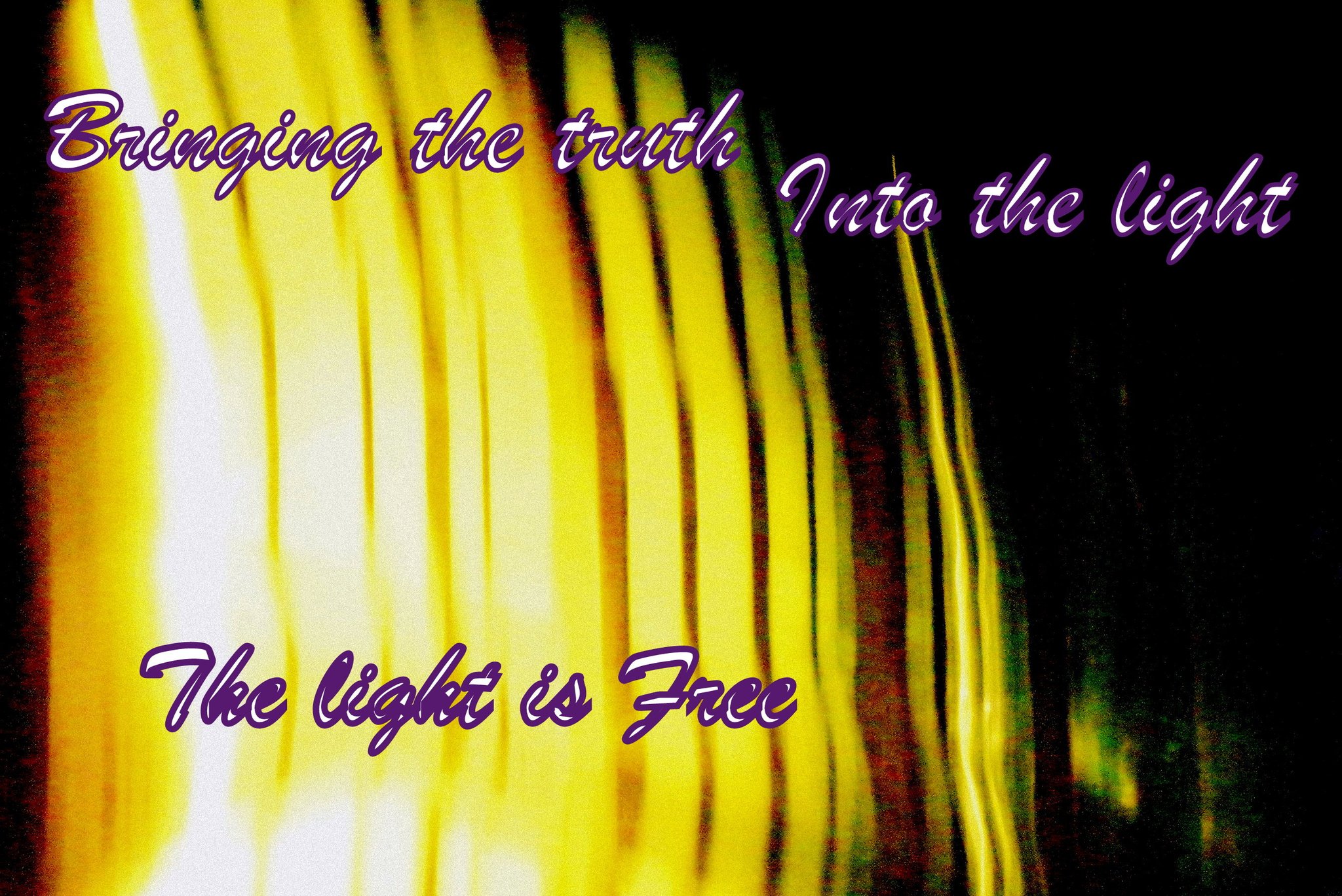 Bringing the truth Into the light The light is Free - Cosmic Art Card with celestial imagery