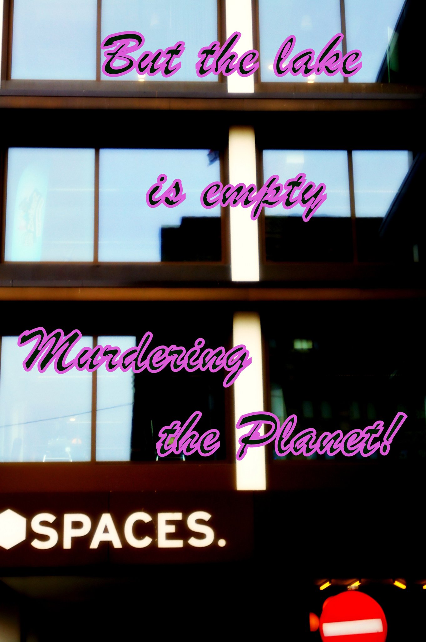 But the lake is empty Murdering the Planet SPACES - Cosmic Art Card featuring cosmic elements