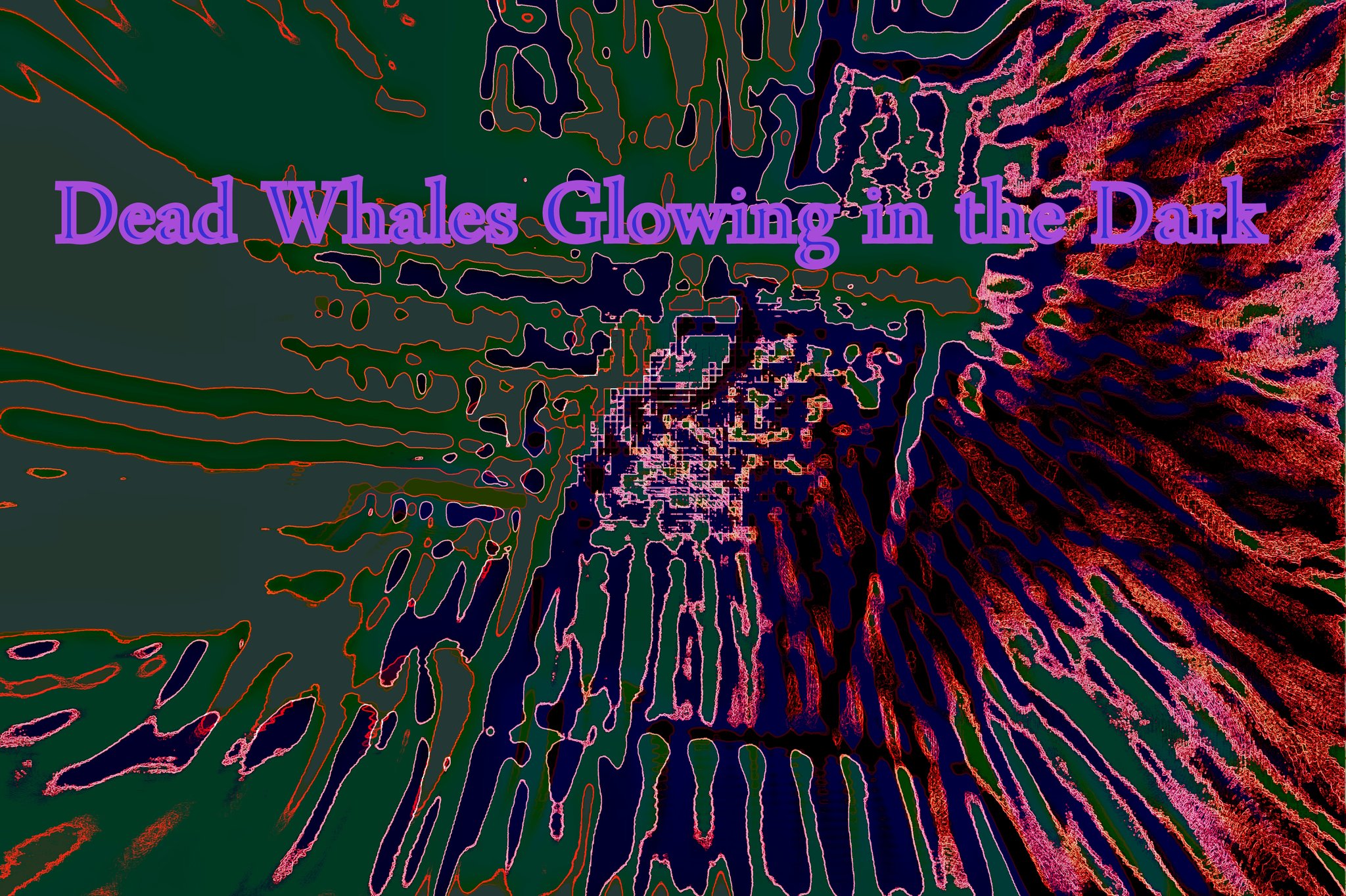 Dead Whales Glowing in the Dark - Cosmic Art Card