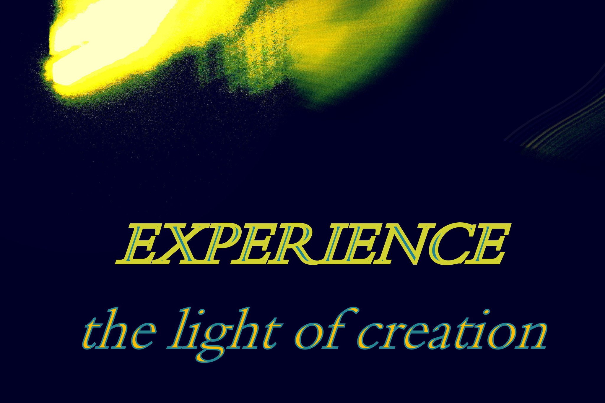 EXPERIENCE the light of creation - Cosmic Art Card with celestial imagery