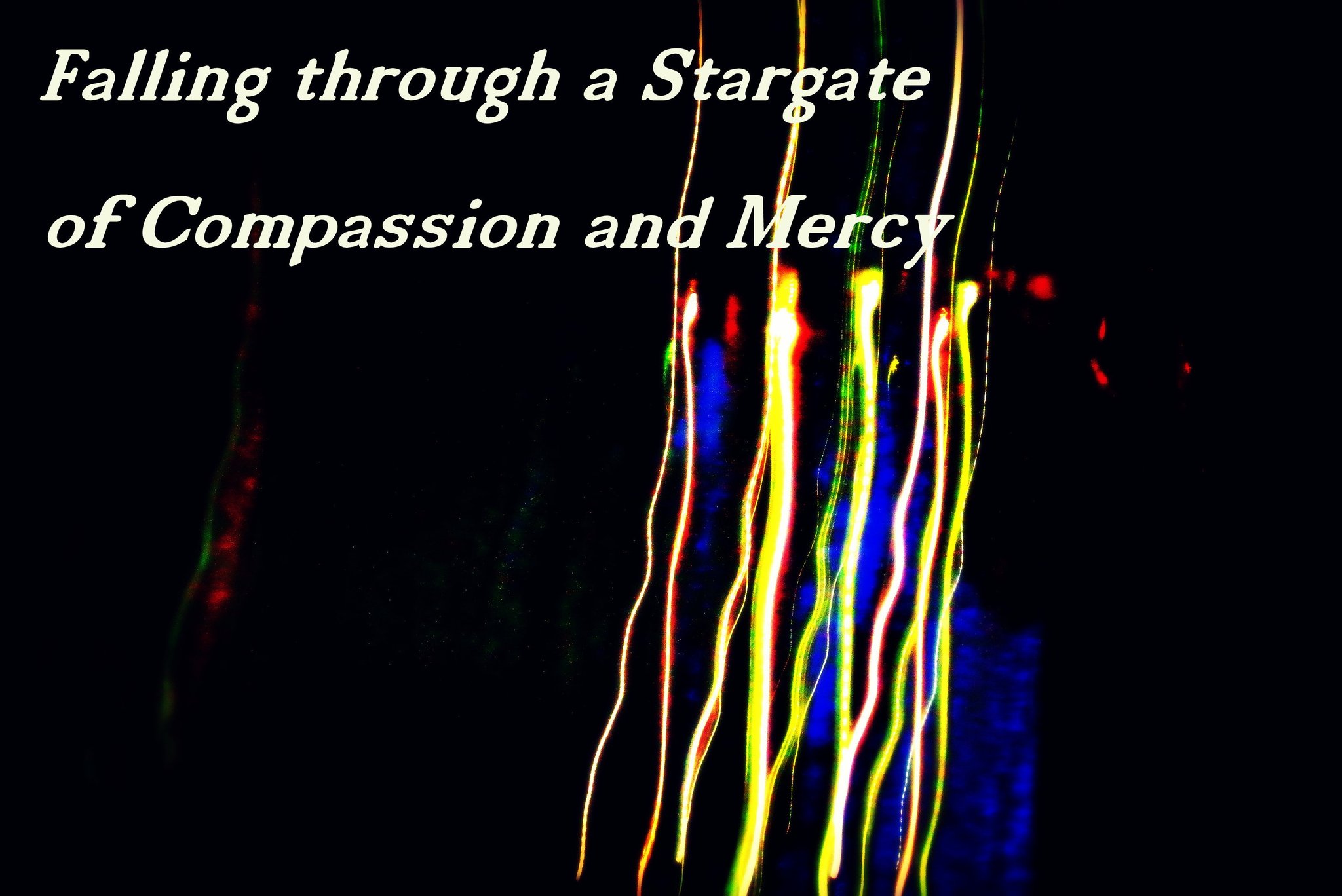 Falling through a Stargate of Compassion and Mercy - Cosmic Art Card