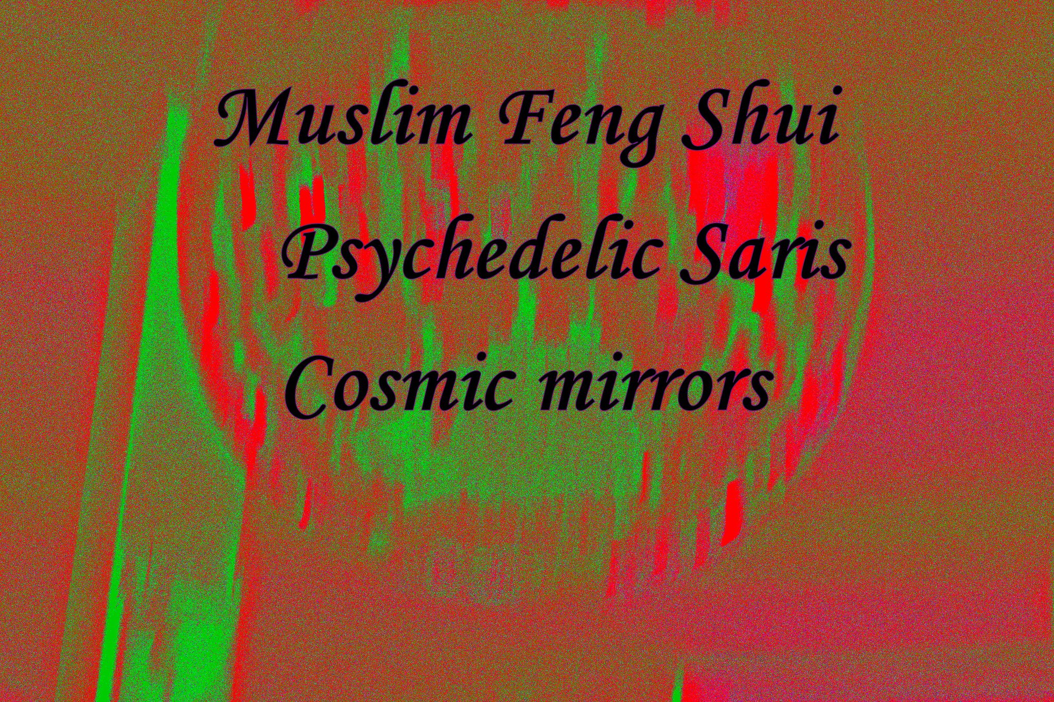 Muslim Feng Shui Psychedelic Saris Cosmic mirrors - Cosmic Art Card featuring cosmic elements