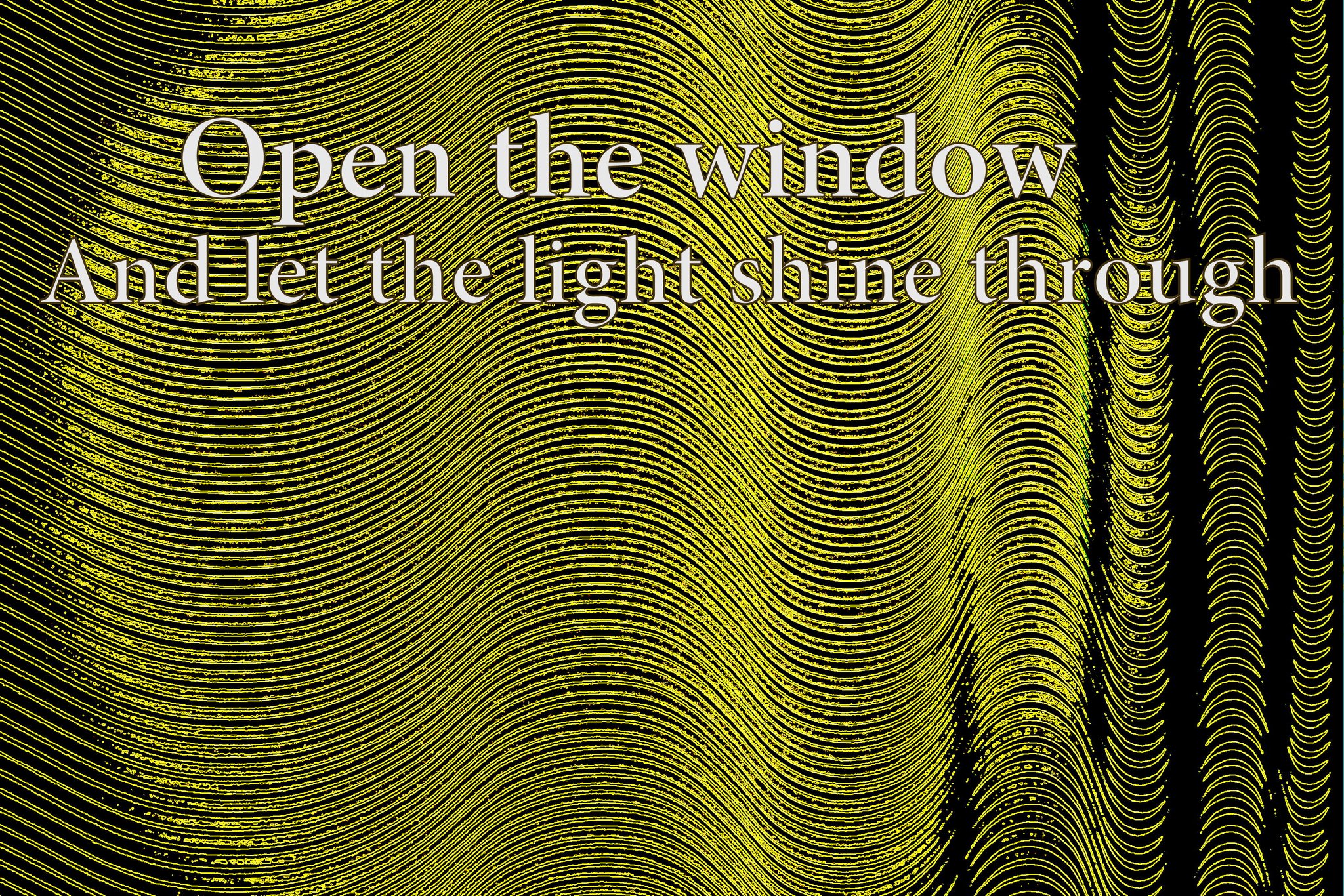 Open the window And let the light shine through - Cosmic Art Card with celestial imagery