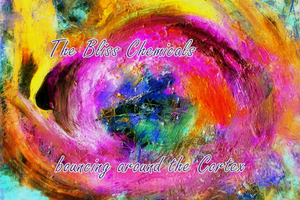 The Bliss Chemicals bouncing around the Cortex - Cosmic Art Card