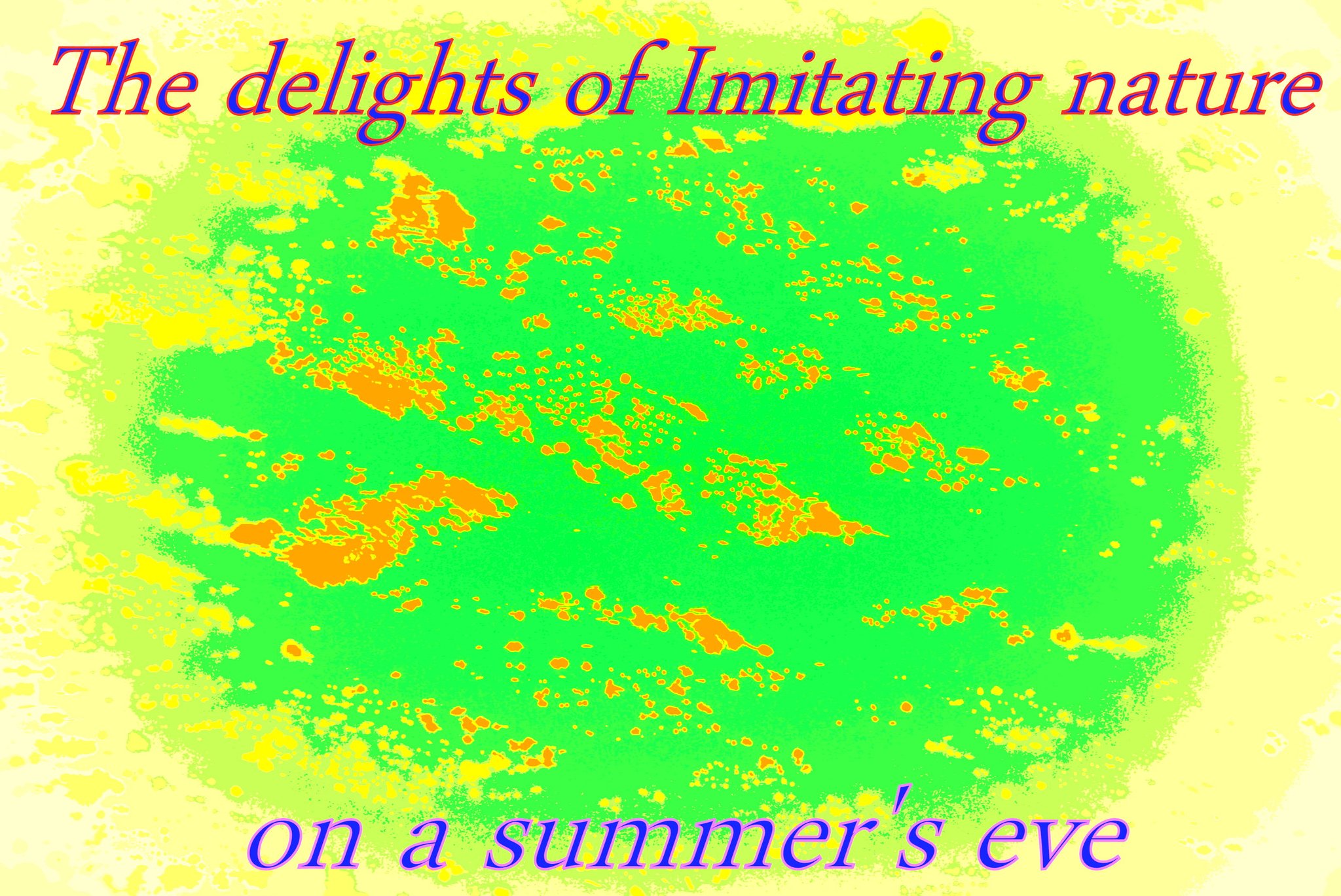 The delights of Imitating nature on a summers eve - Cosmic Art Card with celestial imagery
