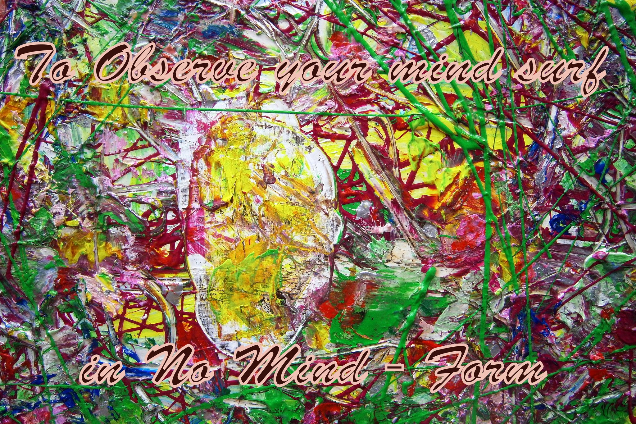 To Observe your mind surfin No Mind - Form - Cosmic Art Card