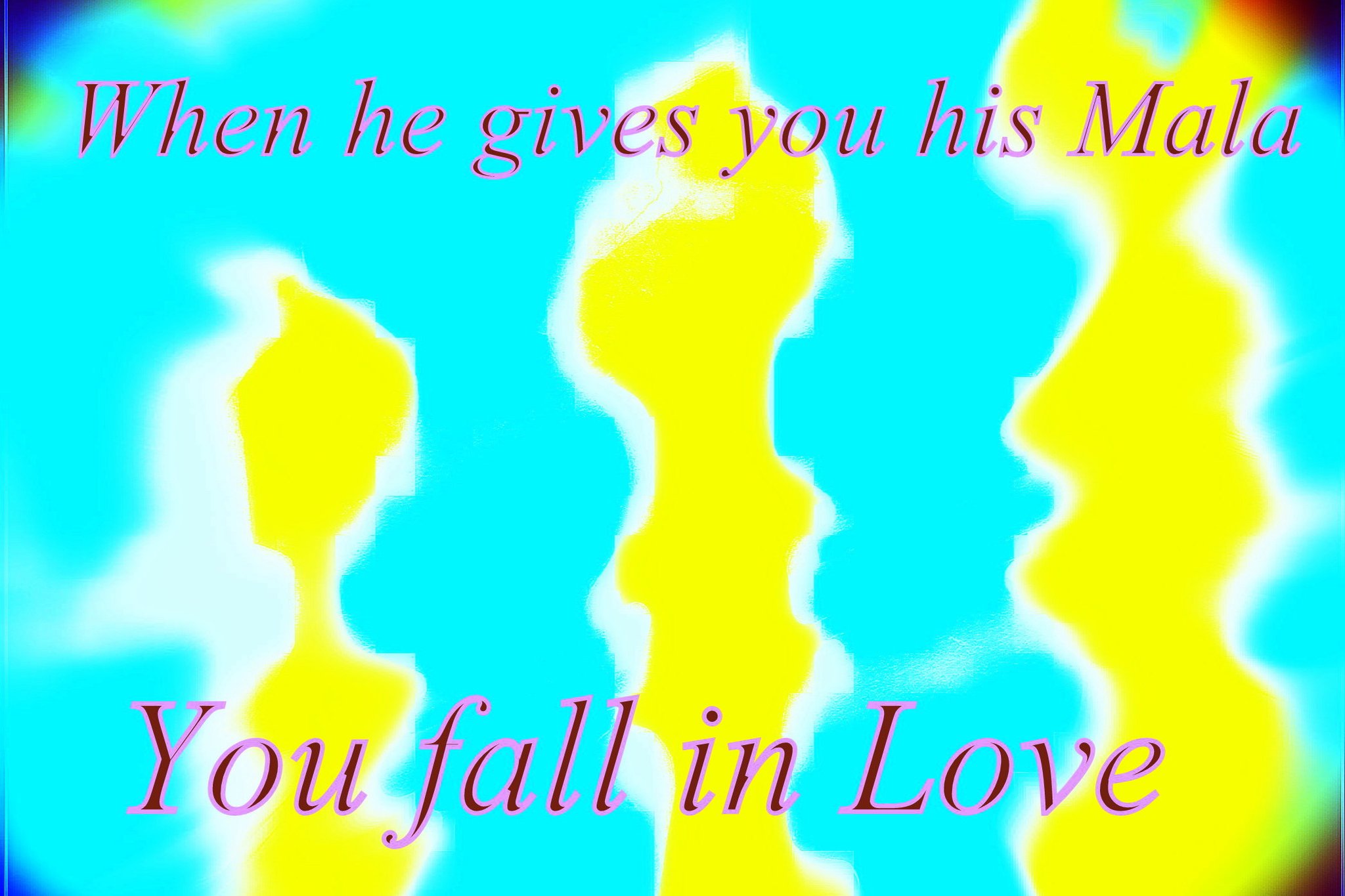 When he gives you his Mala You fall in Love - Cosmic Art Card depicting emotional essence