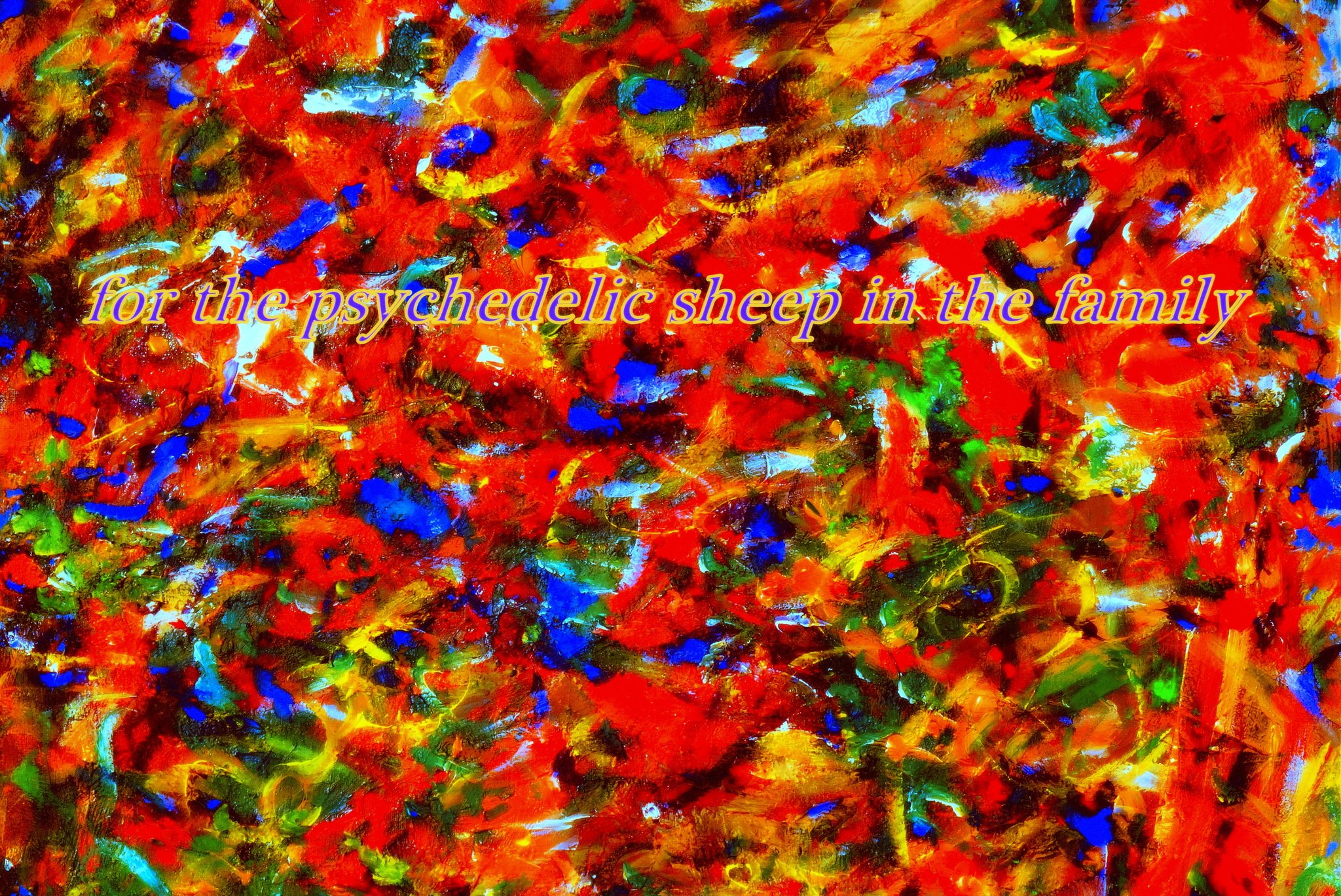 for the psychedelic sheep in the family - Cosmic Art Card